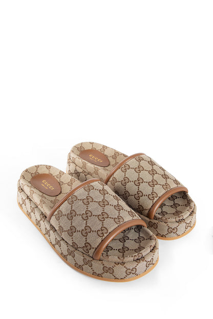 GUCCI WOMAN BEIGE SANDALS & SLIDES