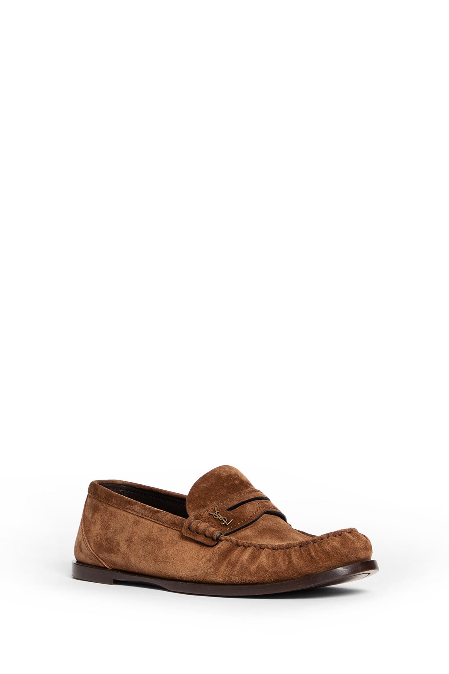 SAINT LAURENT MAN BROWN LOAFERS & FLATS