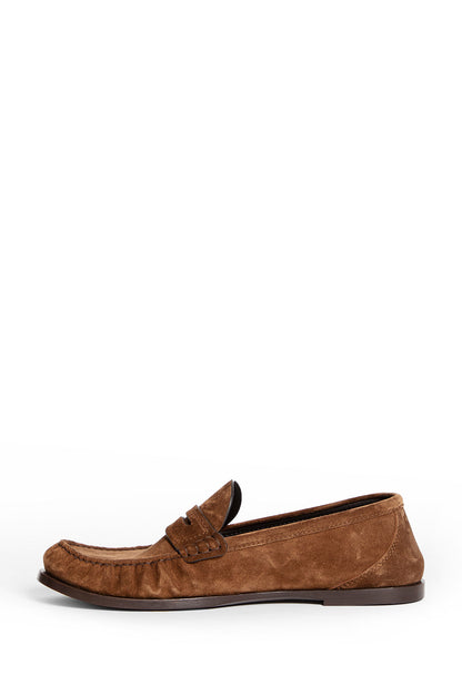 SAINT LAURENT MAN BROWN LOAFERS & FLATS