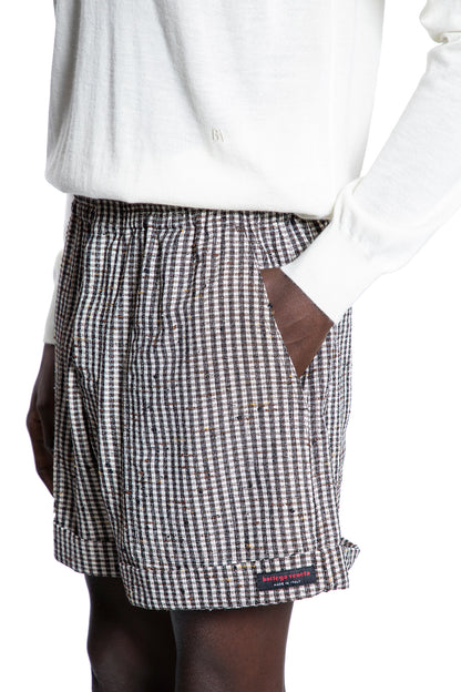 BOTTEGA VENETA MAN BLACK&WHITE SHORTS