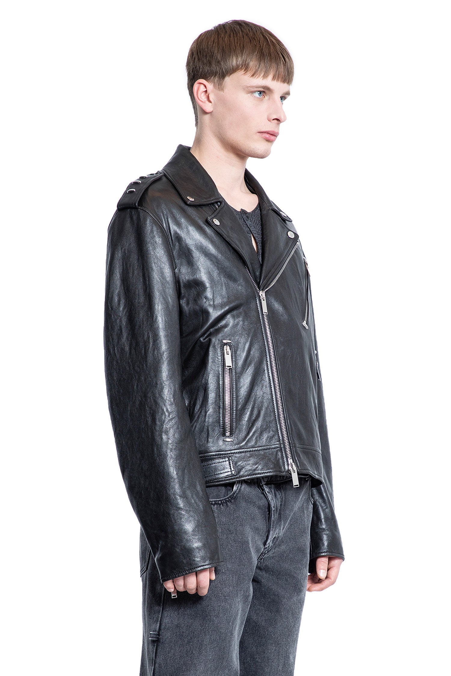 ALEXANDER MCQUEEN MAN BLACK JACKETS