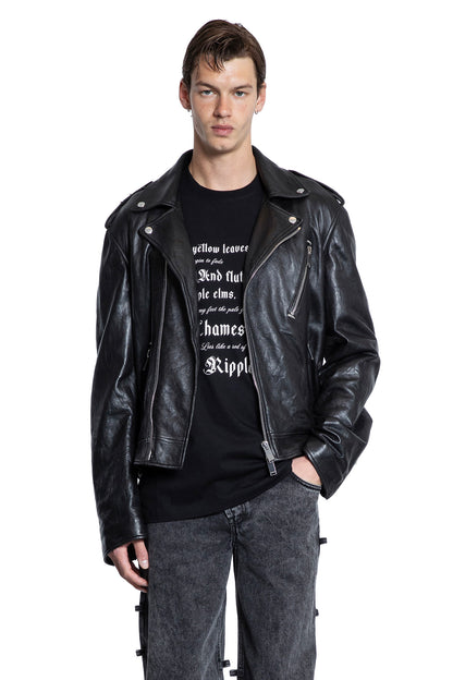 ALEXANDER MCQUEEN MAN BLACK JACKETS