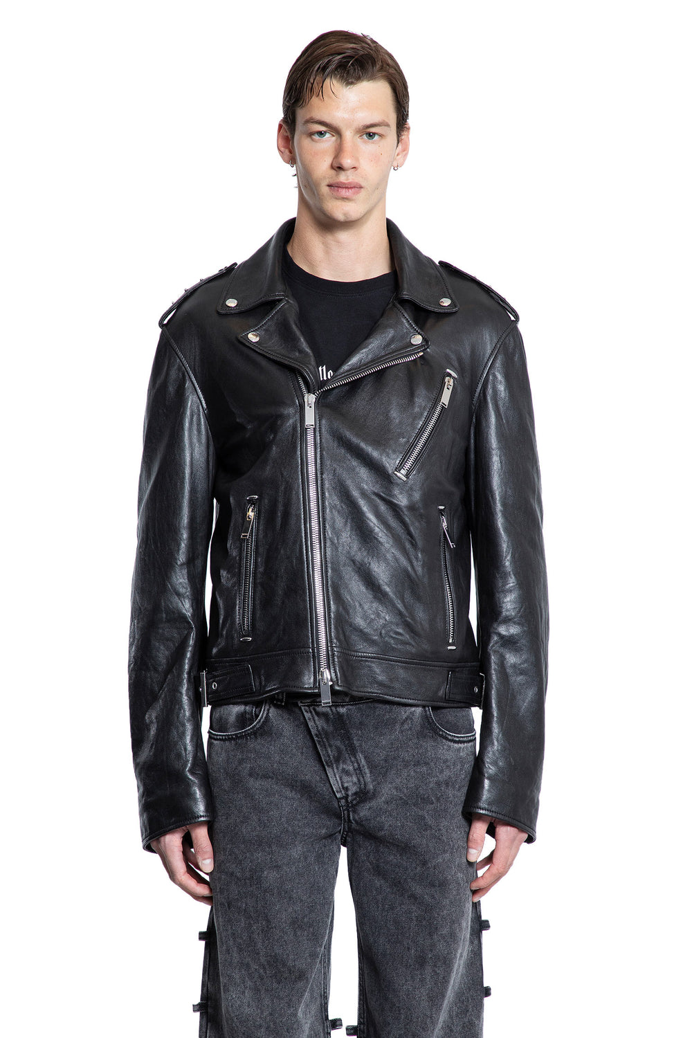 ALEXANDER MCQUEEN MAN BLACK JACKETS