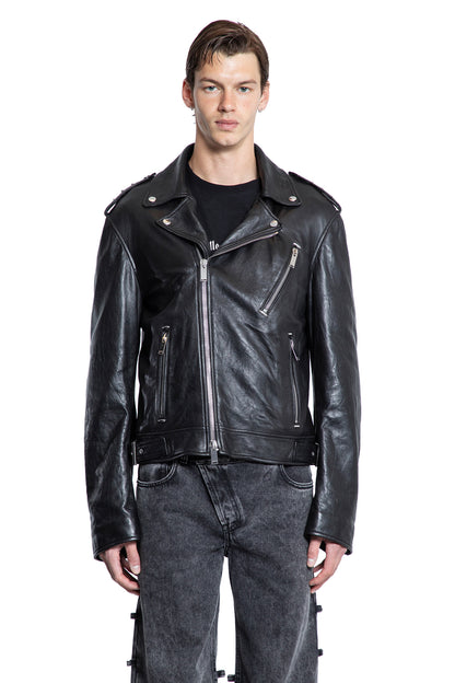 ALEXANDER MCQUEEN MAN BLACK JACKETS