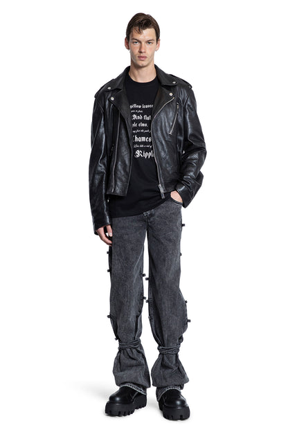 ALEXANDER MCQUEEN MAN BLACK JACKETS