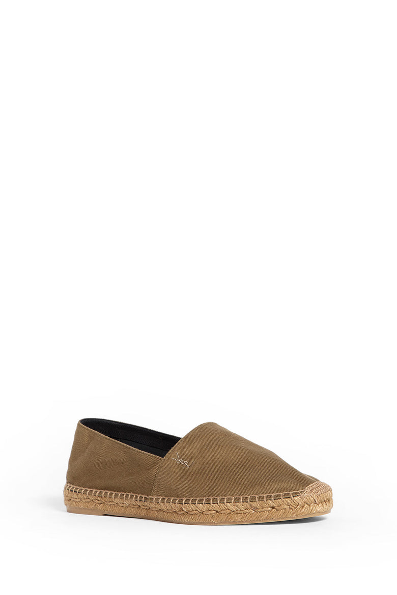 SAINT LAURENT MAN GREEN LOAFERS & FLATS