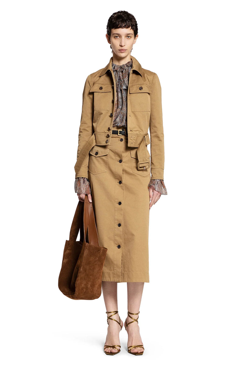 Cropped Jacket in Cotton Serge - Antonioli.eu