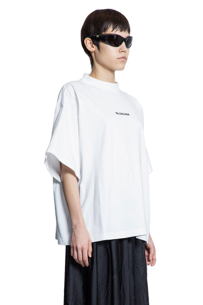 BALENCIAGA WOMAN WHITE T-SHIRTS & TANK TOPS