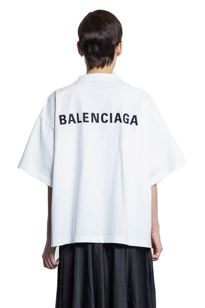 BALENCIAGA WOMAN WHITE T-SHIRTS & TANK TOPS