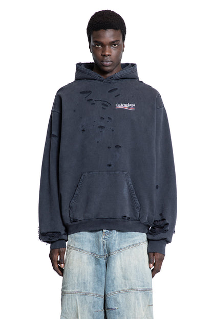 BALENCIAGA MAN BLACK SWEATSHIRTS