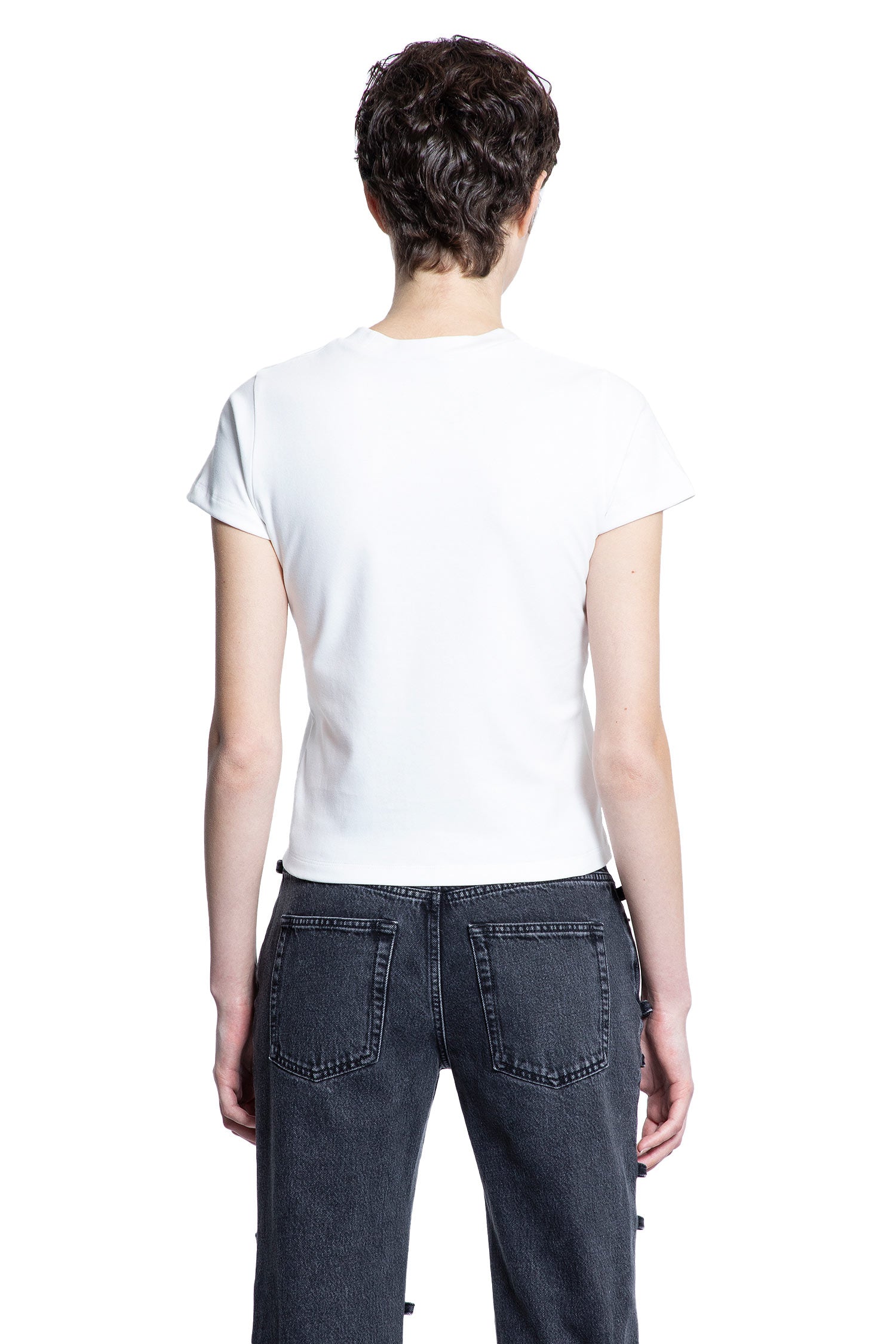 ALEXANDER MCQUEEN WOMAN WHITE T-SHIRTS & TANK TOPS