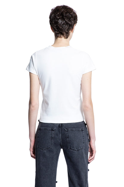 ALEXANDER MCQUEEN WOMAN WHITE T-SHIRTS & TANK TOPS