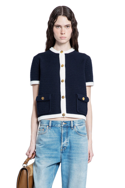 GUCCI WOMAN BLUE KNITWEAR