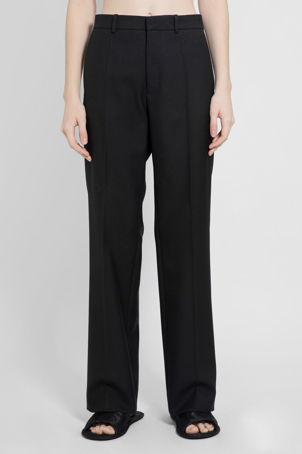 THE ROW WOMAN BLACK TROUSERS