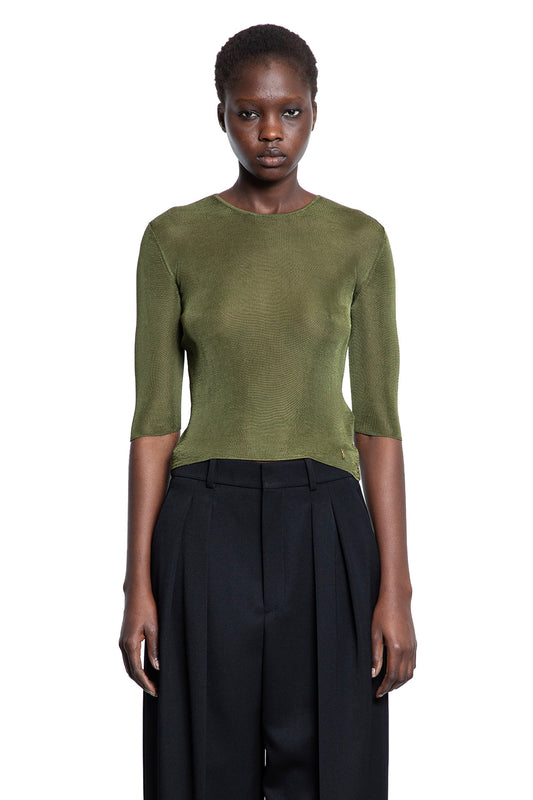 SAINT LAURENT WOMAN GREEN TOPS