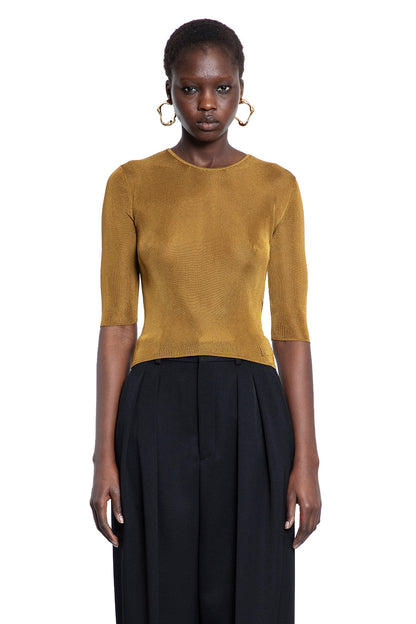 SAINT LAURENT WOMAN BROWN TOPS