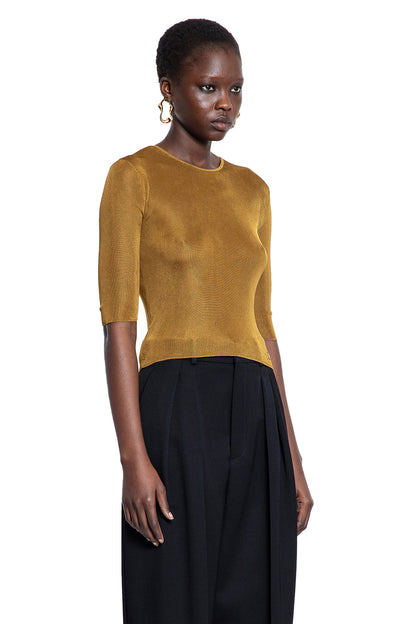SAINT LAURENT WOMAN BROWN TOPS
