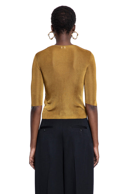 SAINT LAURENT WOMAN BROWN TOPS