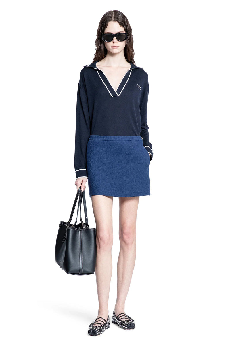 GUCCI WOMAN BLUE SKIRTS - Antonioli.eu