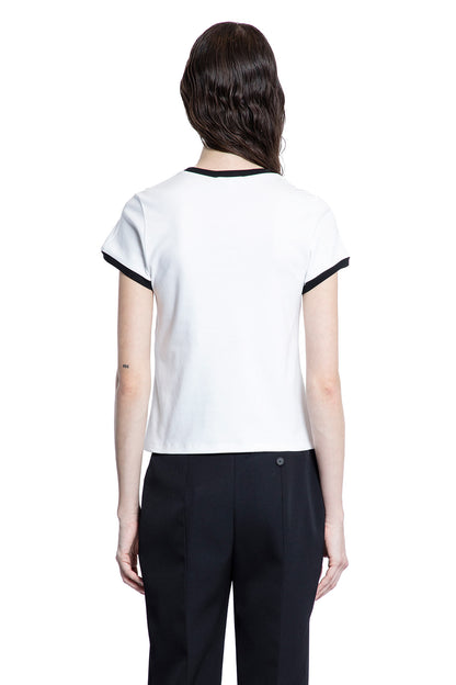 ALEXANDER MCQUEEN WOMAN BLACK&WHITE T-SHIRTS & TANK TOPS