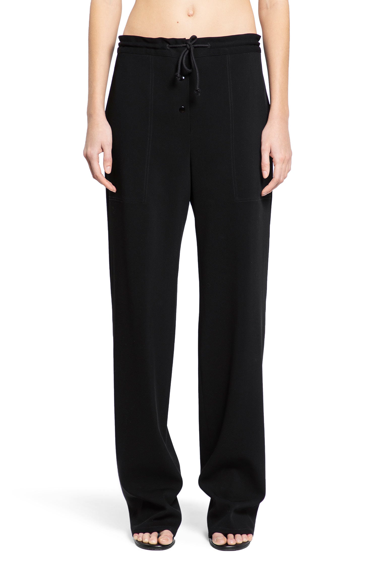 THE ROW WOMAN BLACK TROUSERS