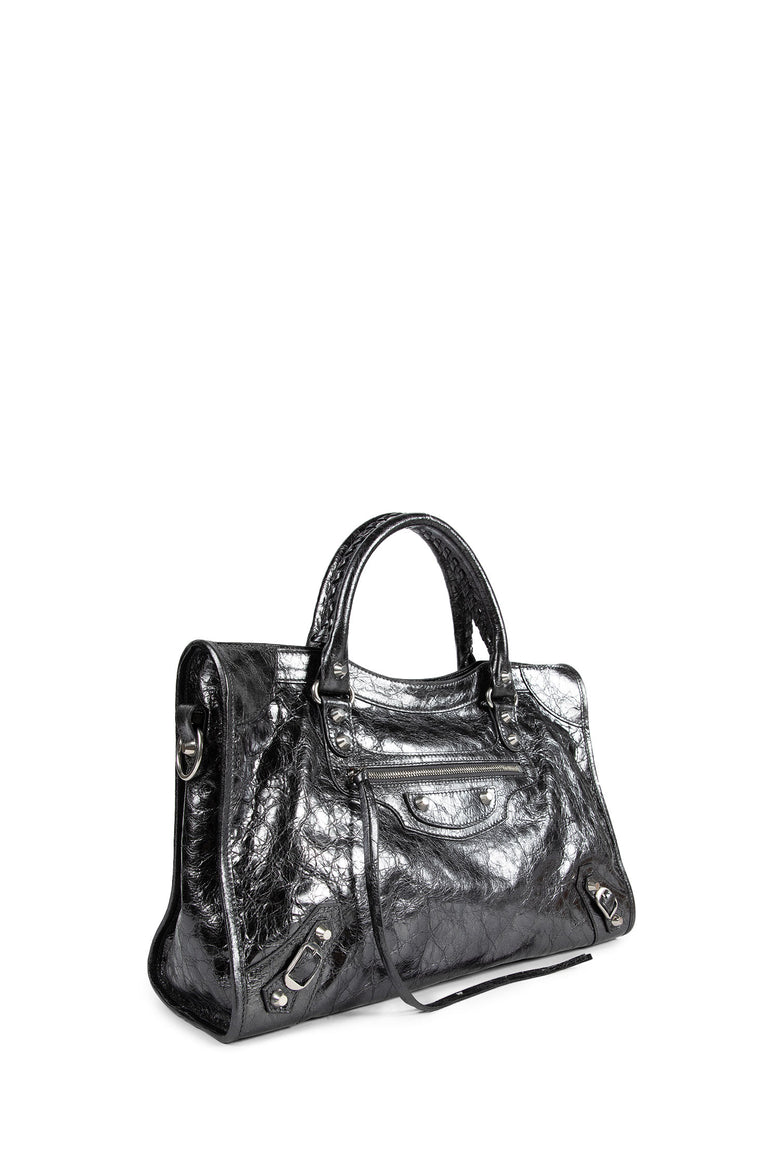 Le City Bag Medium in Metallised Arena Lambskin