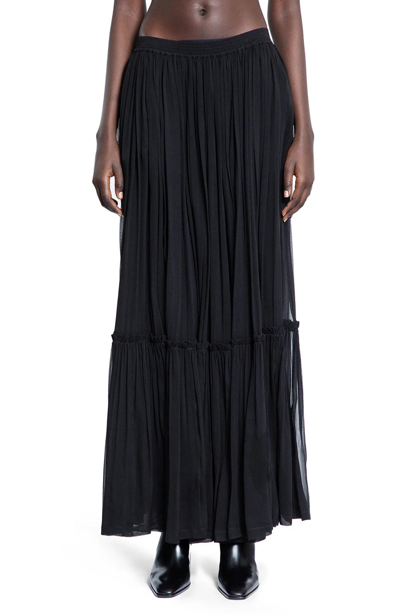 Ruffled Skirt in Silk Crêpe Muslin - Antonioli.eu