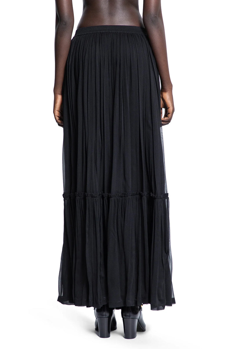 Ruffled Skirt in Silk Crêpe Muslin - Antonioli.eu