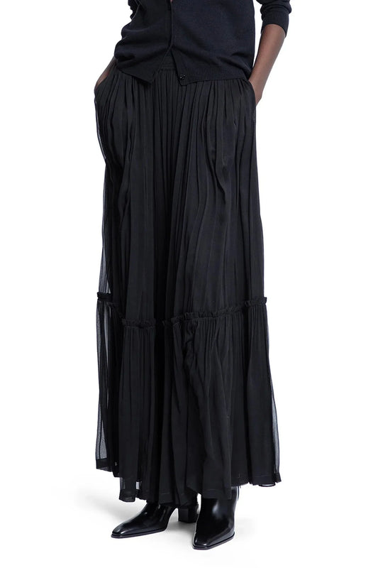 Ruffled Skirt in Silk Crêpe Muslin - Antonioli.eu