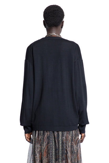 SAINT LAURENT WOMAN BLACK KNITWEAR