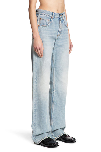 SAINT LAURENT WOMAN BLUE JEANS