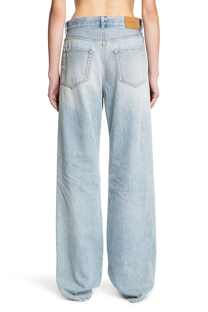 SAINT LAURENT WOMAN BLUE JEANS