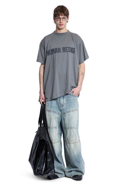 BALENCIAGA MAN GREY T-SHIRTS & TANK TOPS