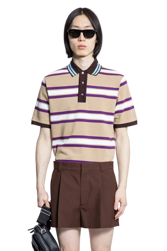 Striped Cotton JerSey Polo Shirt - Antonioli.eu