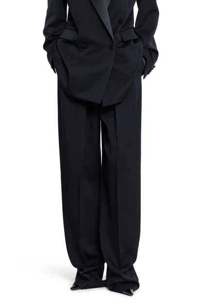 SAINT LAURENT WOMAN BLACK TROUSERS