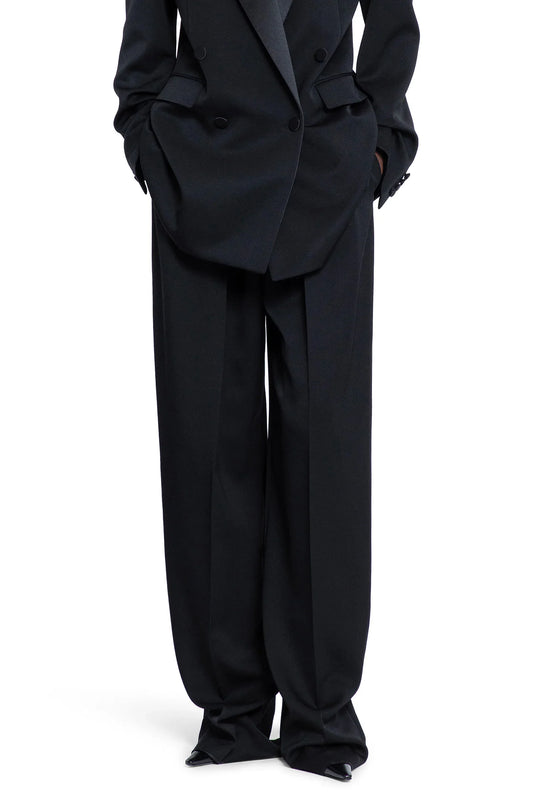 Wide Leg Pants in Grain De Poudre - Antonioli.eu