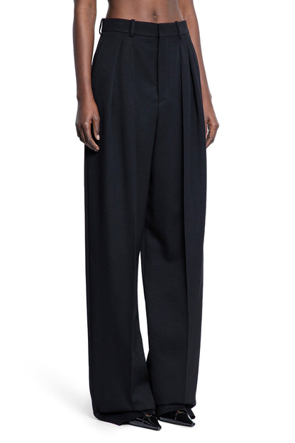 SAINT LAURENT WOMAN BLACK TROUSERS