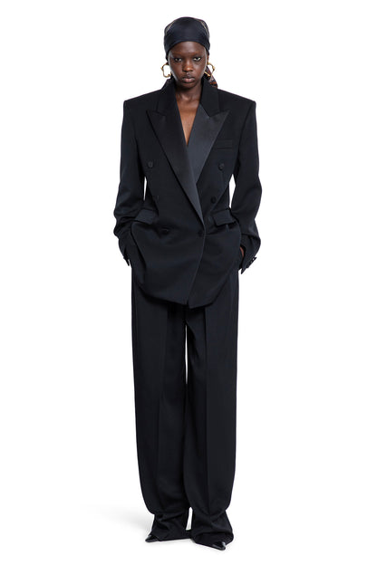 SAINT LAURENT WOMAN BLACK TROUSERS