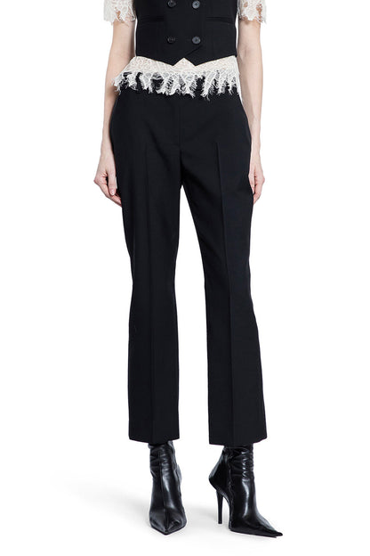 ALEXANDER MCQUEEN WOMAN BLACK TROUSERS