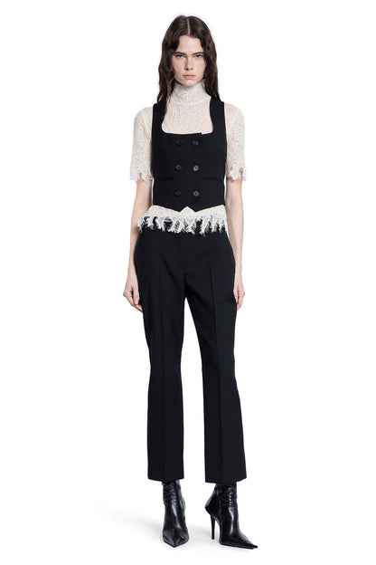 ALEXANDER MCQUEEN WOMAN BLACK TROUSERS