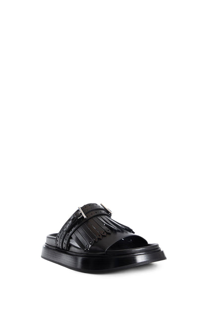 ALEXANDER MCQUEEN WOMAN BLACK SANDALS & SLIDES