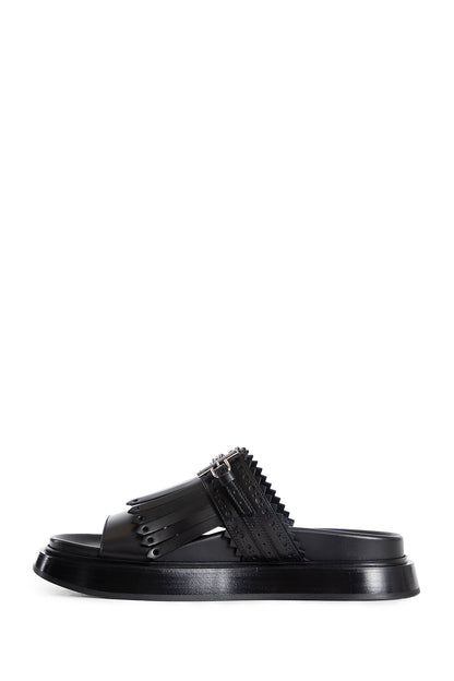 ALEXANDER MCQUEEN WOMAN BLACK SANDALS & SLIDES