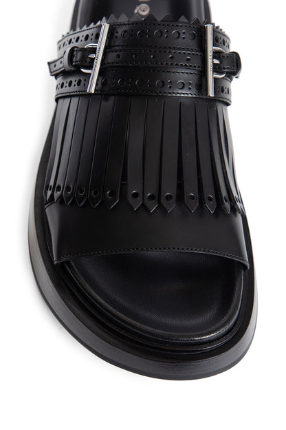 ALEXANDER MCQUEEN WOMAN BLACK SANDALS & SLIDES