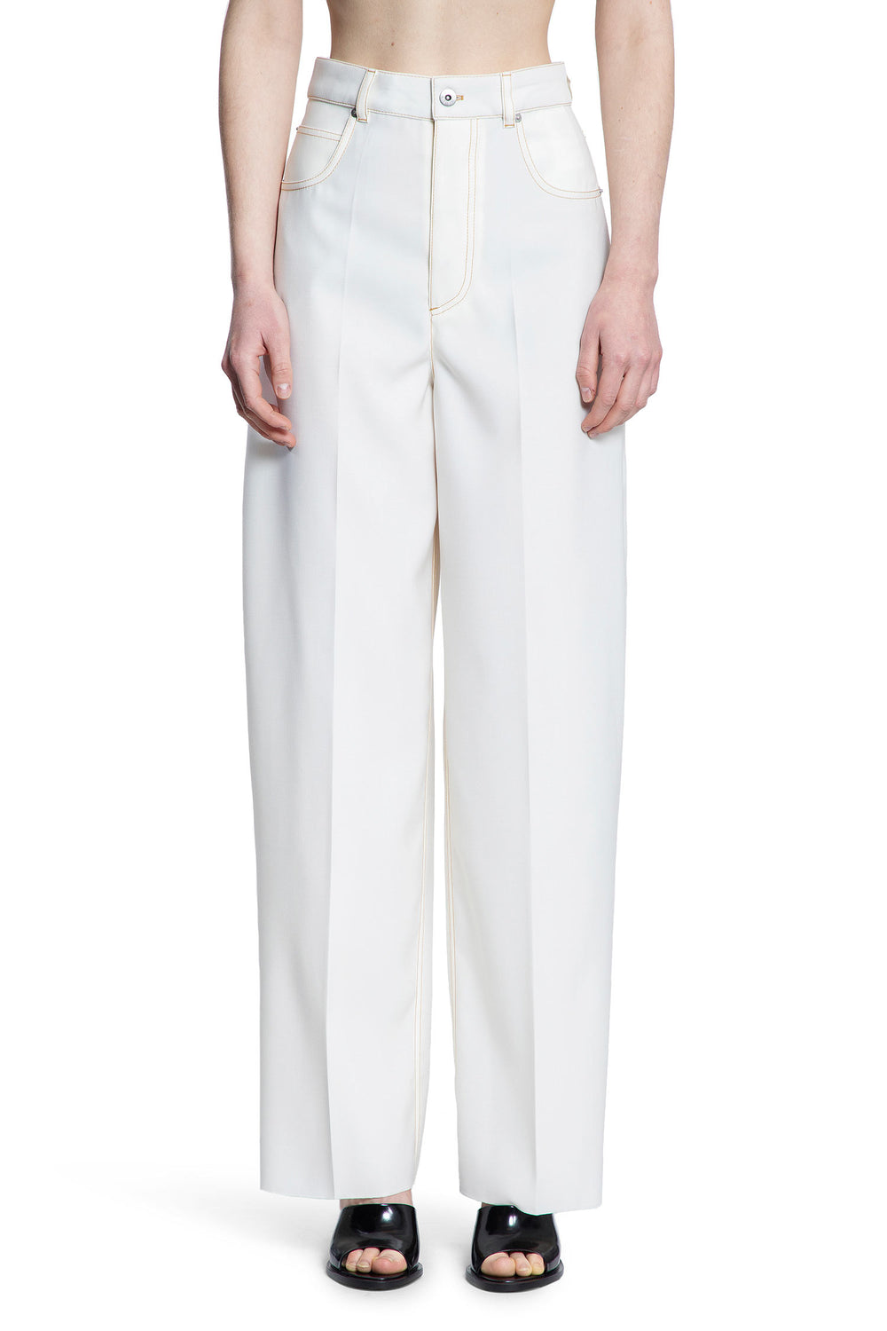 BOTTEGA VENETA WOMAN OFF-WHITE JEANS