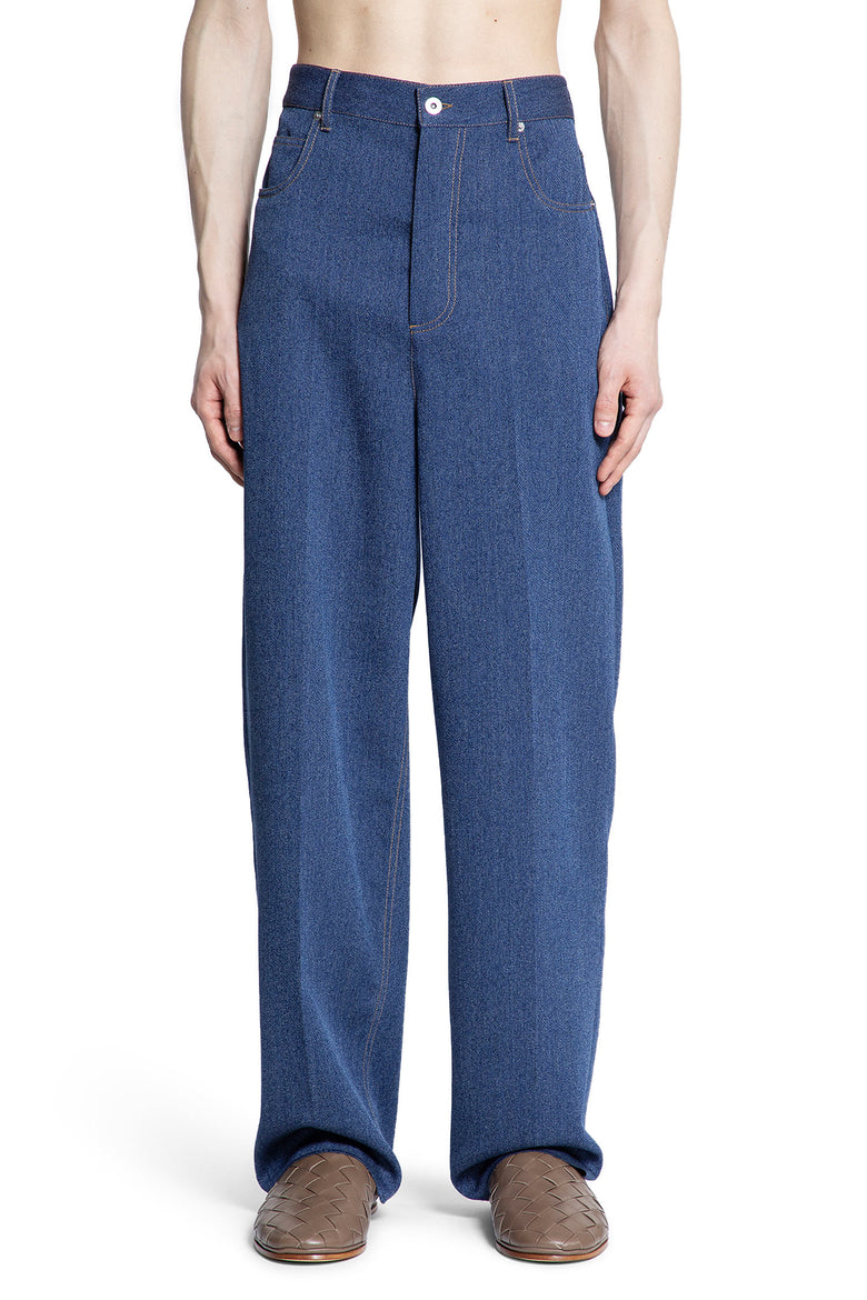 BOTTEGA VENETA MAN BLUE TROUSERS