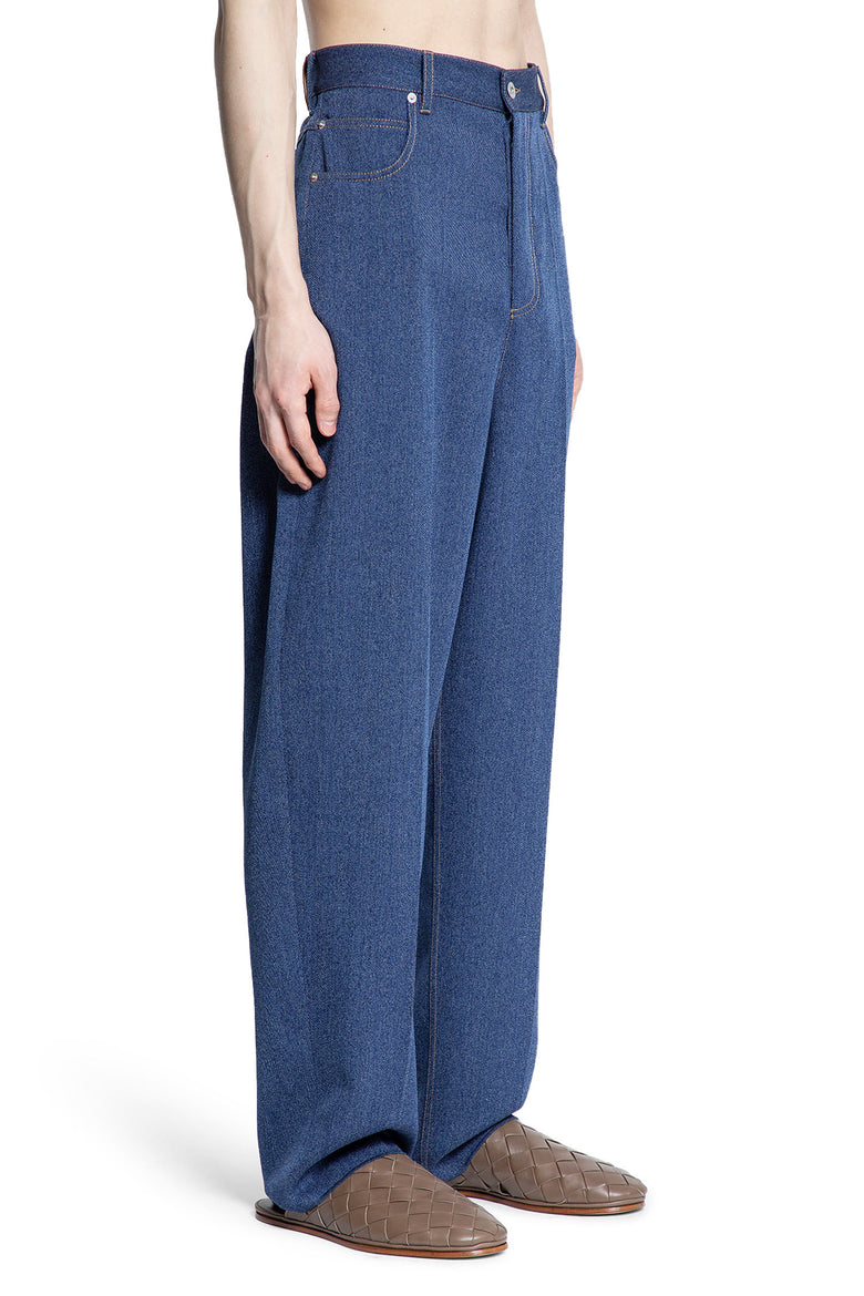 BOTTEGA VENETA MAN BLUE TROUSERS