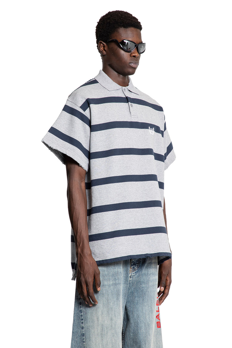 BALENCIAGA MAN GREY T-SHIRTS & TANK TOPS