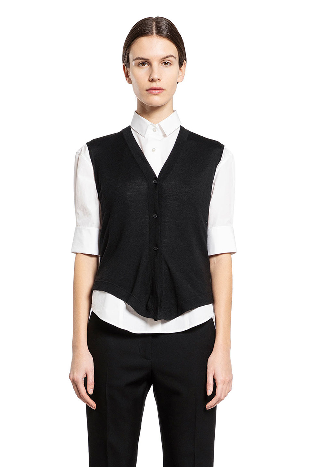 THE ROW WOMAN BLACK VESTS