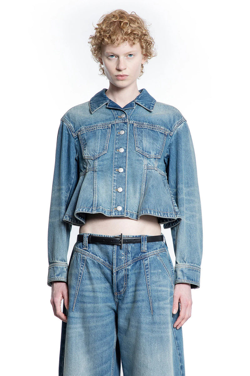 Denim Peplum Jacket - Antonioli.eu
