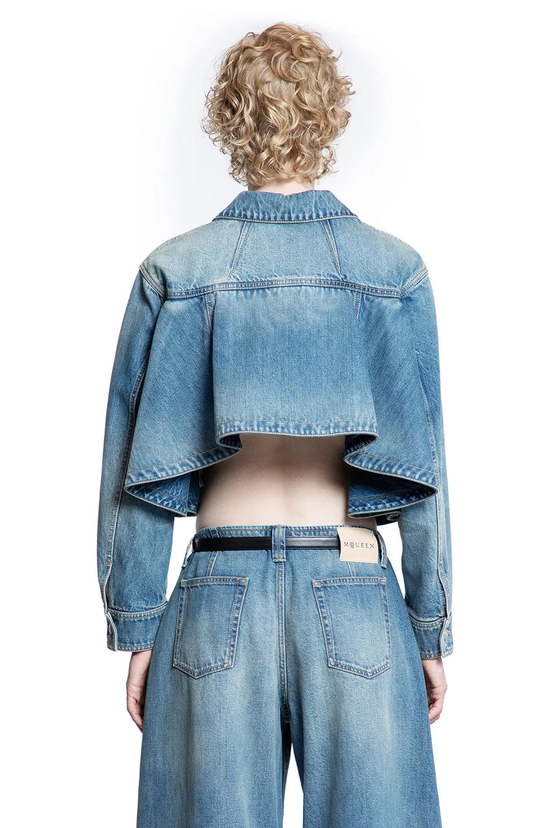 Denim Peplum Jacket - Antonioli.eu